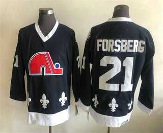 Men%27s Quebec Nordiques #21 Peter Forsberg White CCM Throwback Stitched NHL Jersey->seattle kraken->NHL Jersey